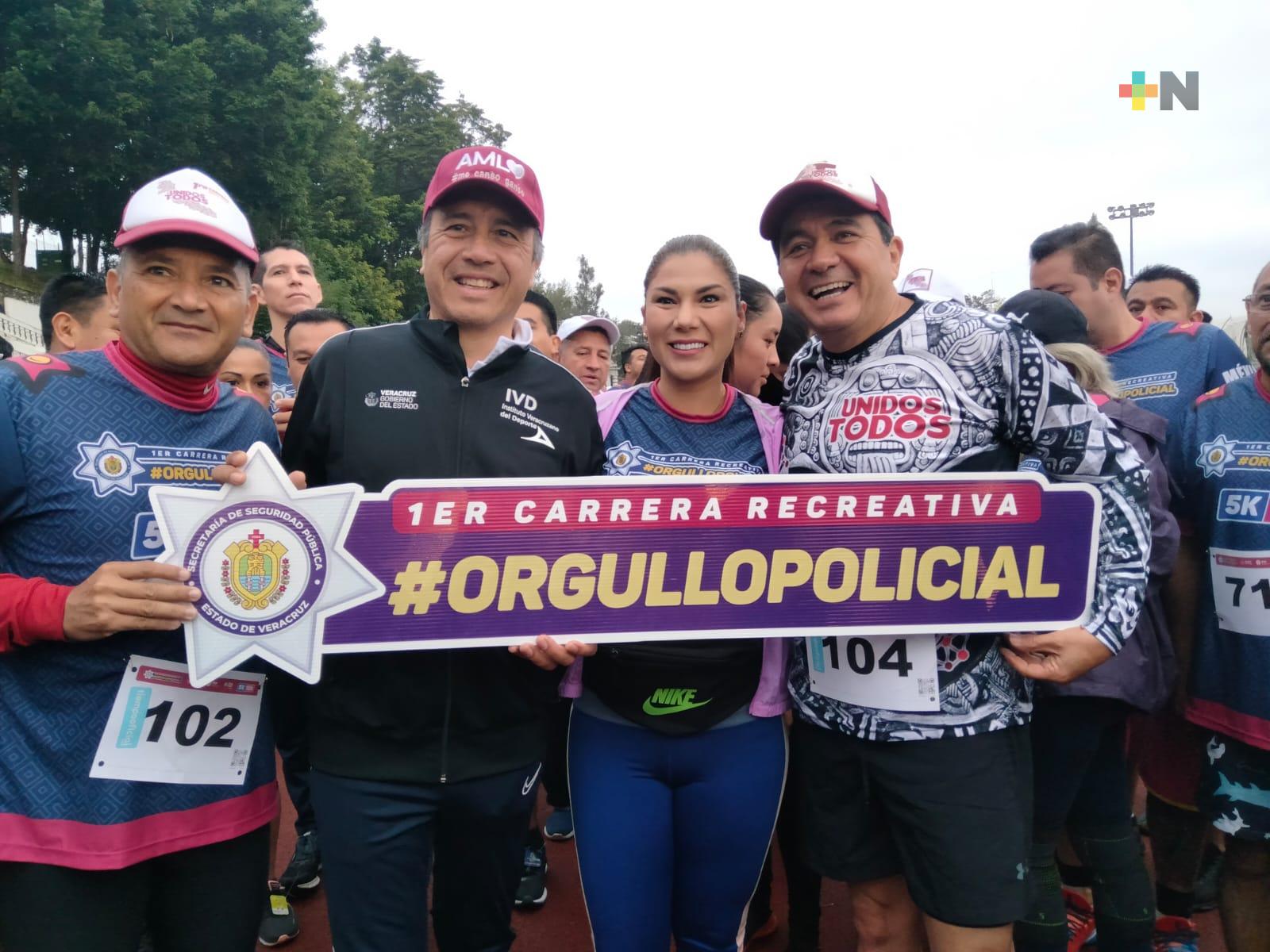 Todo un éxito la Carrera Orgullo Policial, realizada este domingo en Xalapa