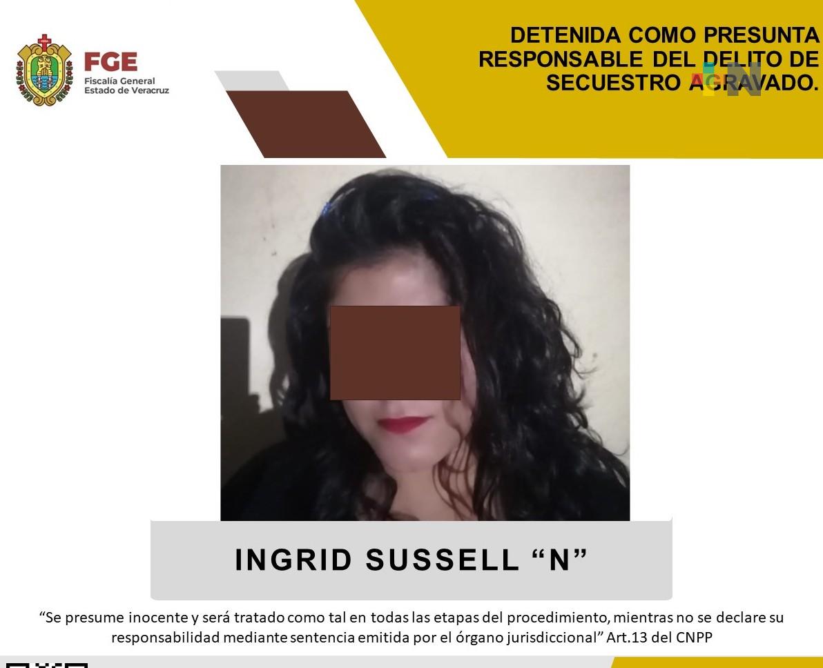 Ingrid Sussell «N» fue detenida como responsable de secuestro agravado