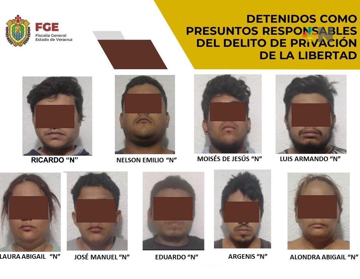 Detienen a nueve personas por privación de la libertad de una víctima