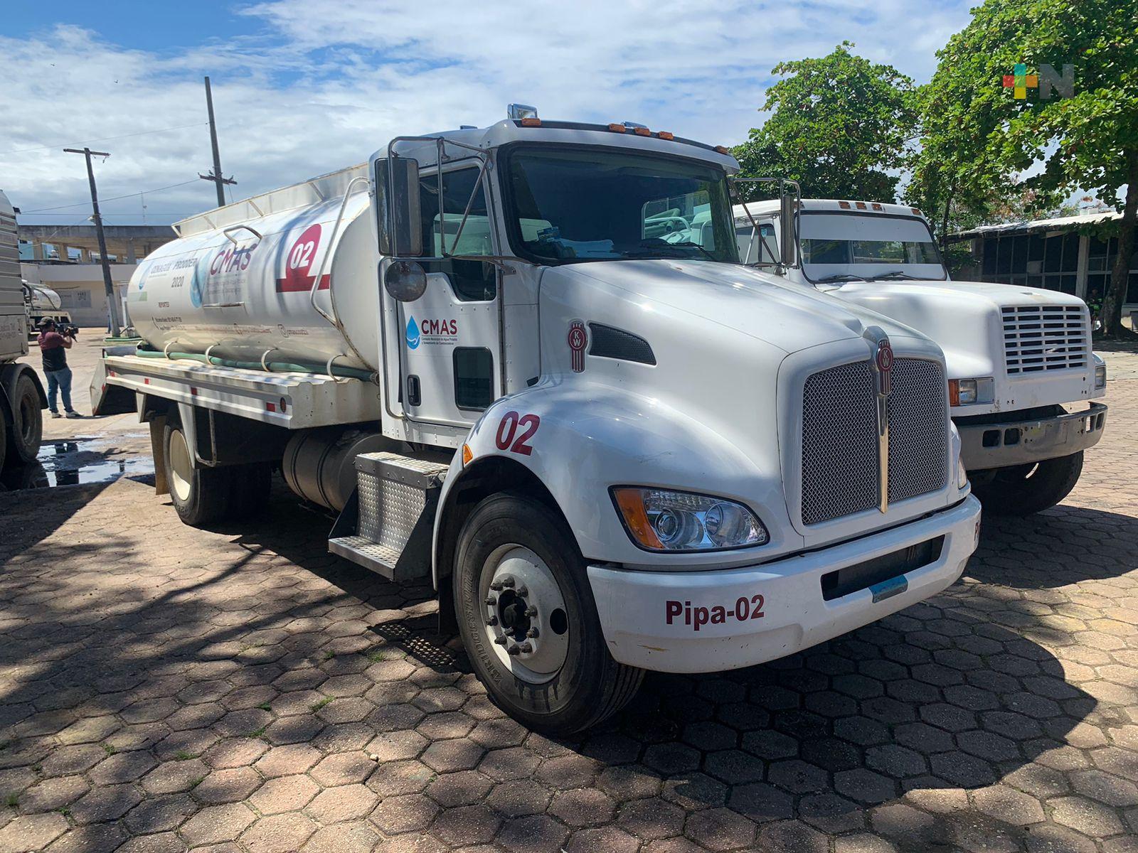 Sedesol Veracruz dona pipas de agua a CMAS Coatza