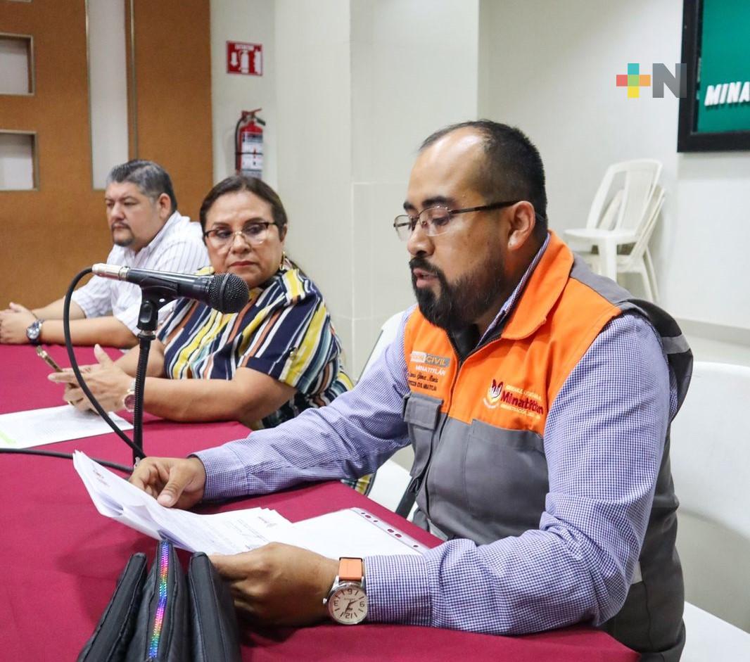 Sesiona el Consejo municipal de Protección Civil, en Minatitlán