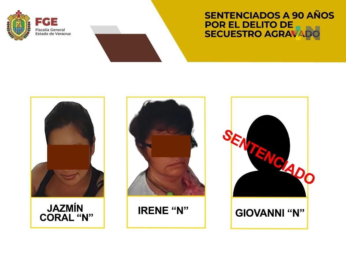 Irene “N”, Jazmín “N” y Giovanni “N” son sentenciados a 90 años de prisión por secuestro agravado