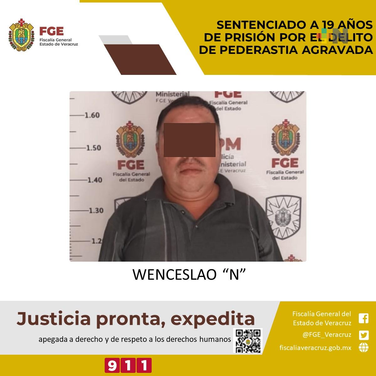 Wenceslao «N» fue sentenciado a 19 años de prisión por pederastia agravada