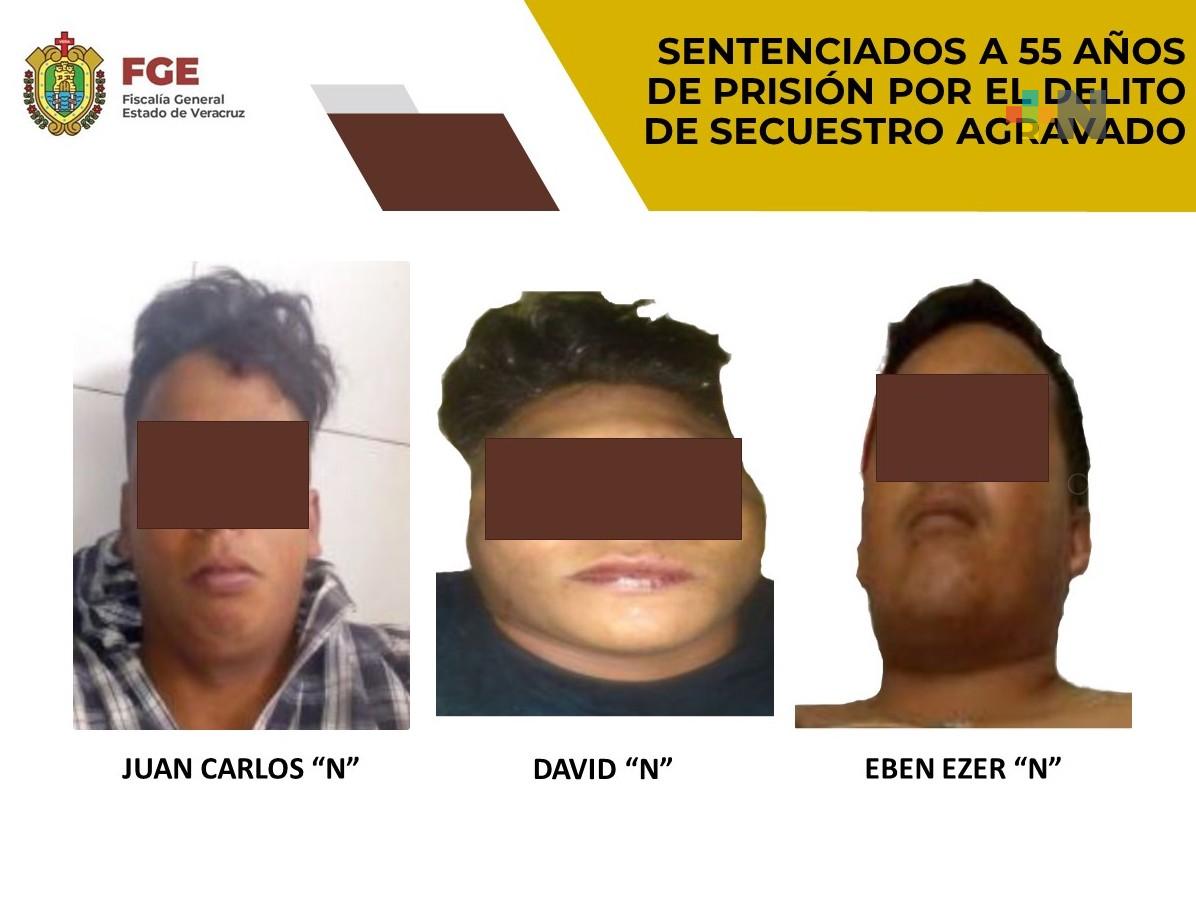 David “N”, Eben Ezer “N” y Juan Carlos “N” sentenciados a 55 años de prisión por secuestro agravado