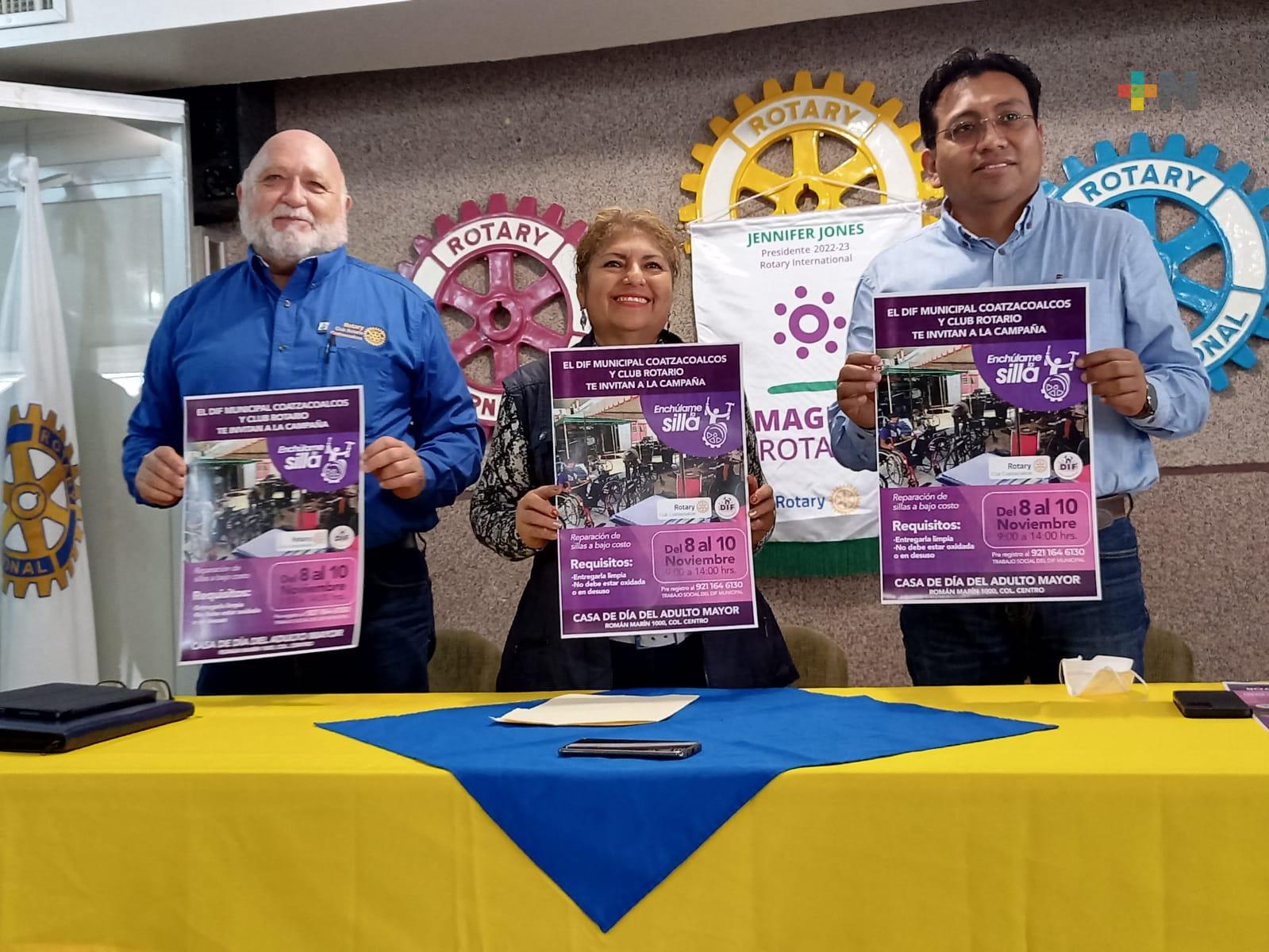 Programa Enchúlame la Silla prevé rehabilitar 90 sillas de ruedas en Coatza