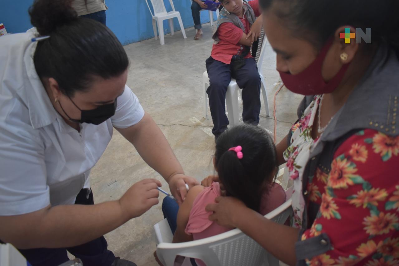 Aplican segunda dosis antiCovid a niños de cinco a 11 años en Tantoyuca