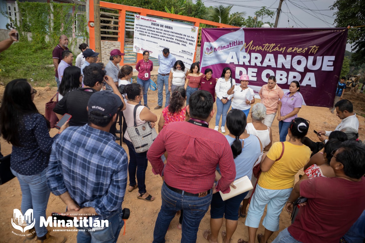 Inician trabajos para introducir red de agua potable en Praderas del Jagüey