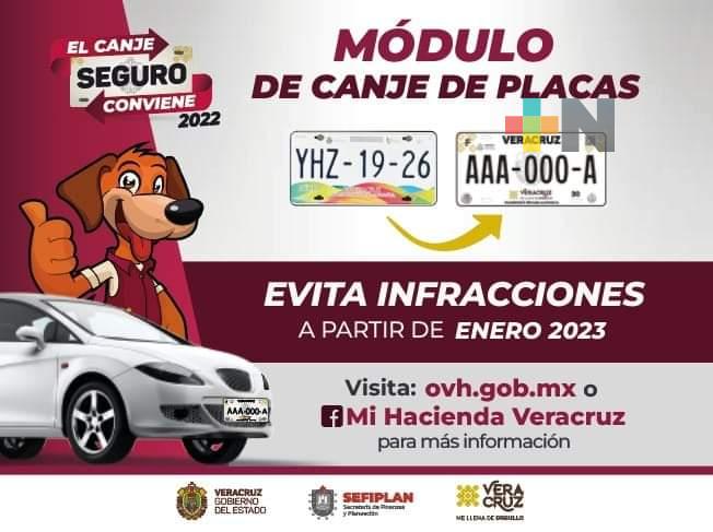 En Coatzacoalcos instalarán módulo fijo para canje de placas
