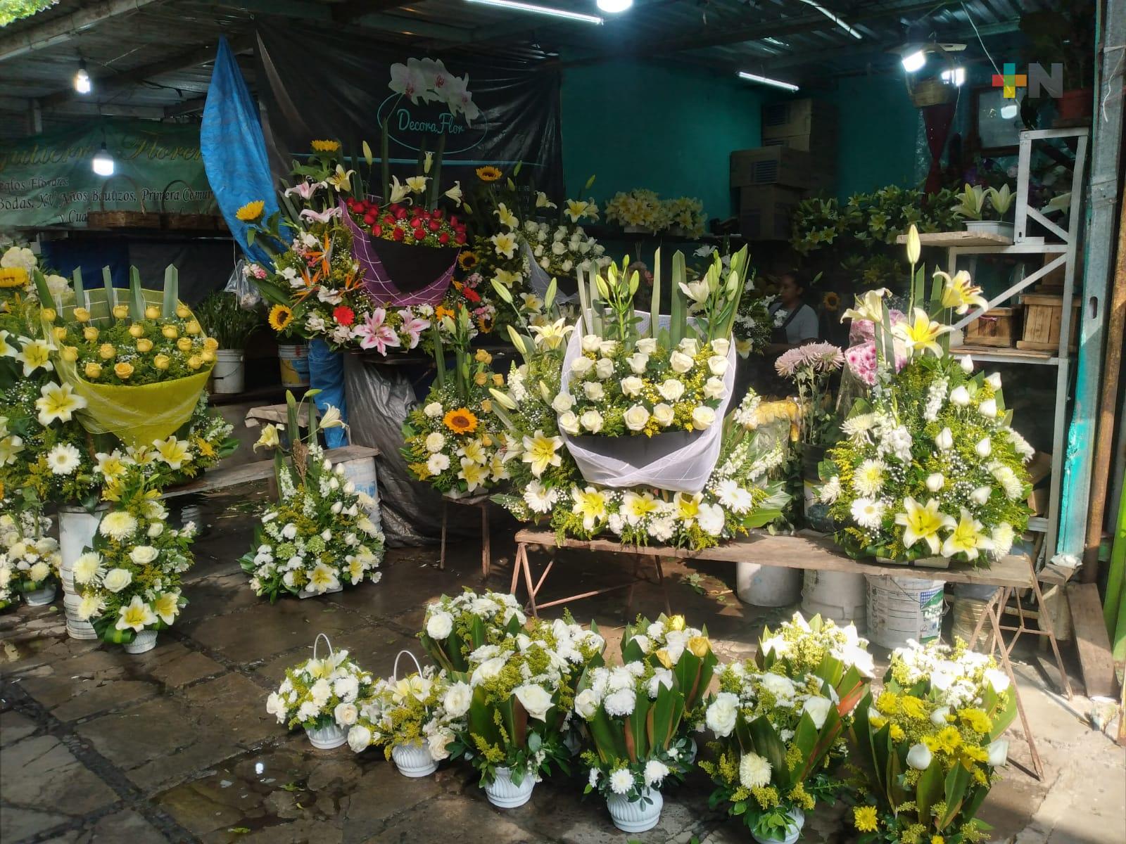 Esperan repunte en ventas de flores en el municipio de Veracruz a partir del 28 de octubre