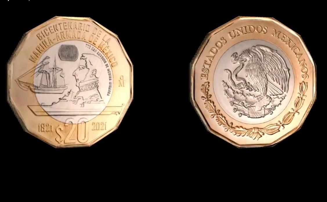 Armada de México conmemora aniversario de su creación con moneda