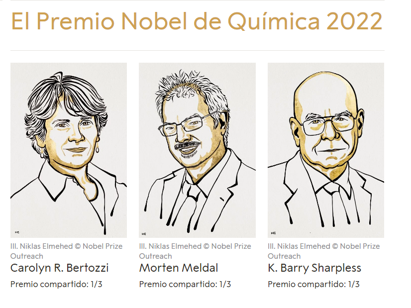 Entregan premio Nobel  de Química 2022