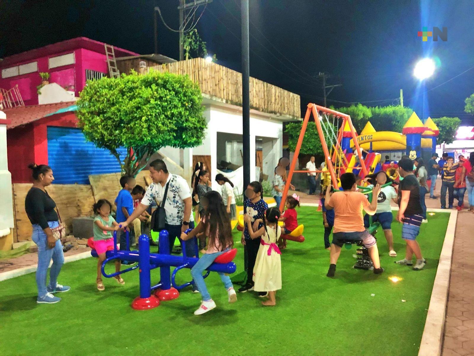 Inauguran rehabilitación del parque Miguel Hidalgo en Tres Valles