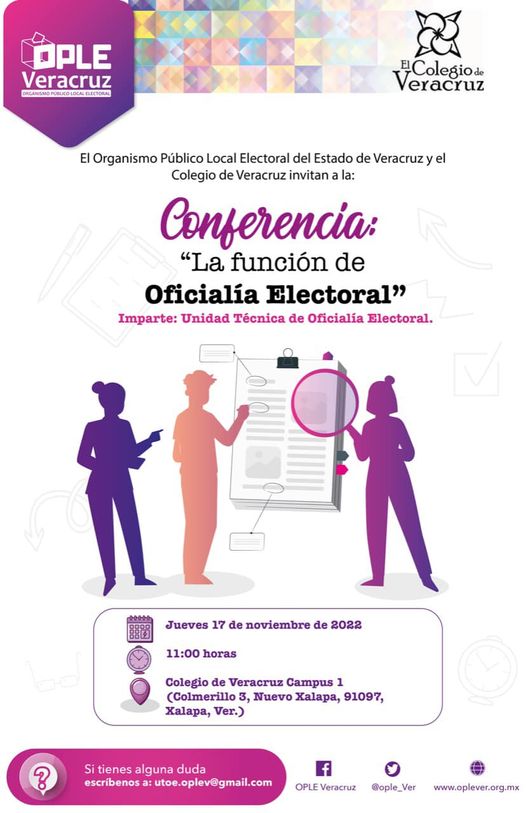 Imparten conferencia “La función de la Oficialía Electoral”