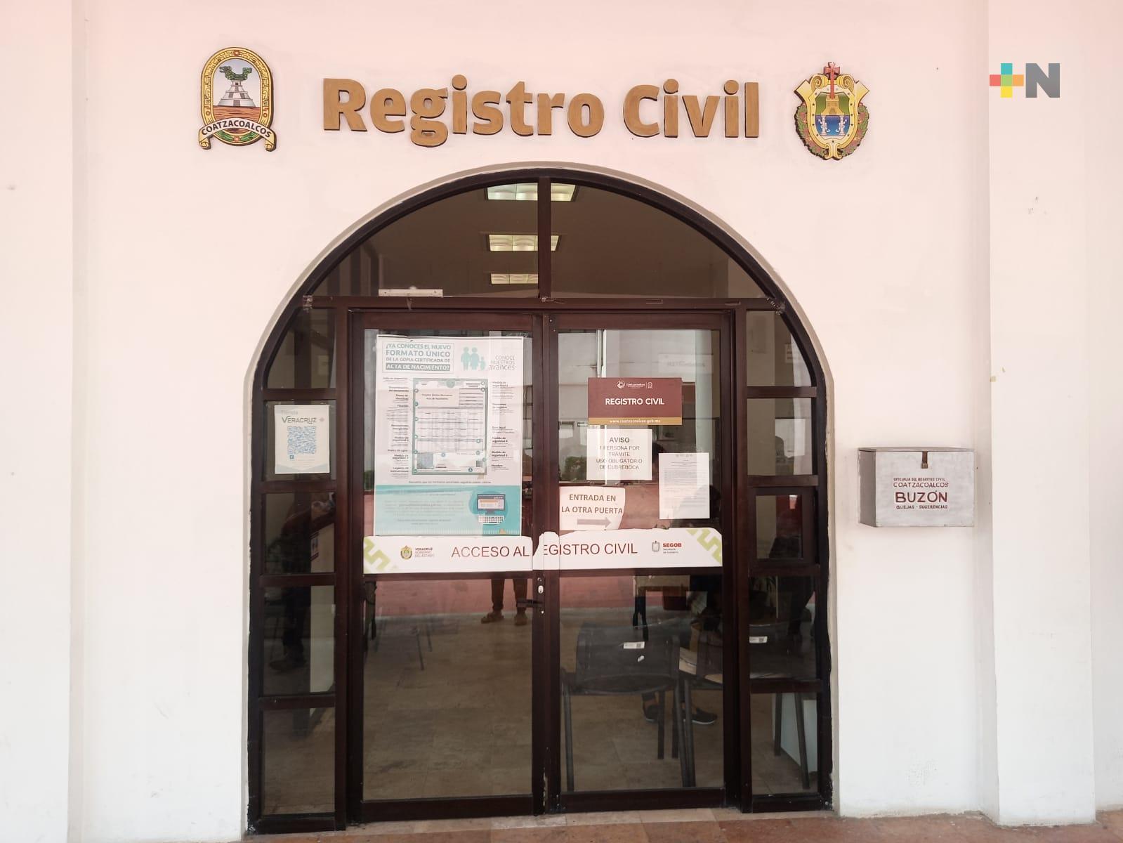 Continúan brigadas del Registro Civil de Coatza
