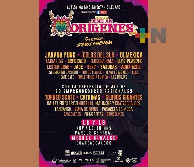 Realizará ayuntamiento de Coatzacoalcos Festival “Desde mis orígenes”