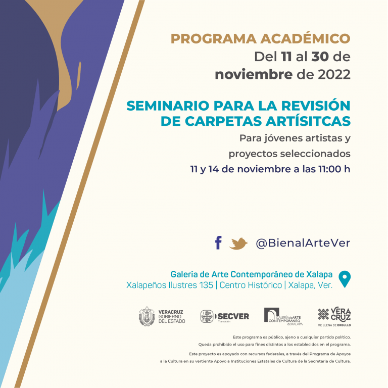 Invita IVEC a la jornada académica de la Sexta Bienal de Arte Veracruz 2022