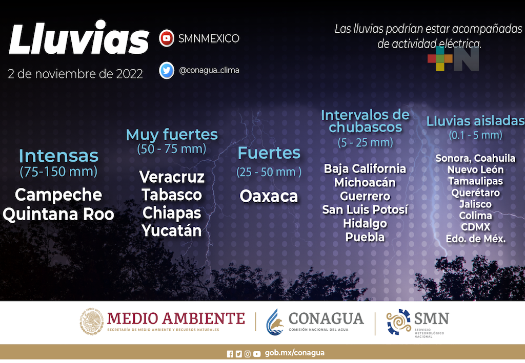 El huracán Lisa ocasionará lluvias intensas para Campeche y Quintana Roo