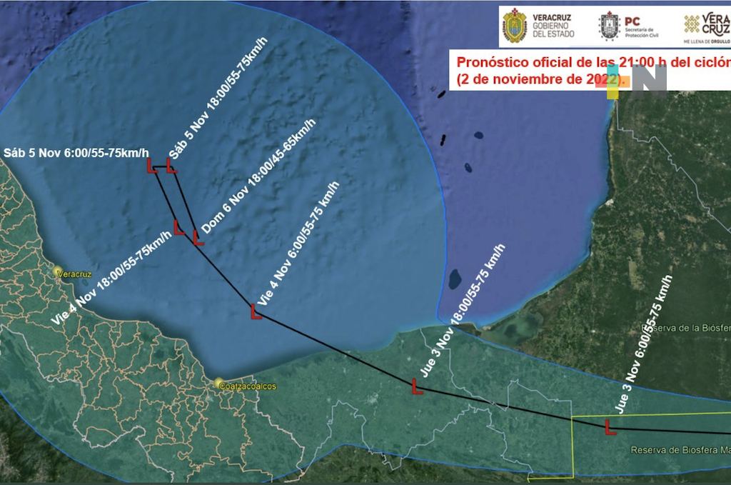Alerta Gris en Veracruz, tormenta tropical Lisa se aproxima a Coatzacoalcos