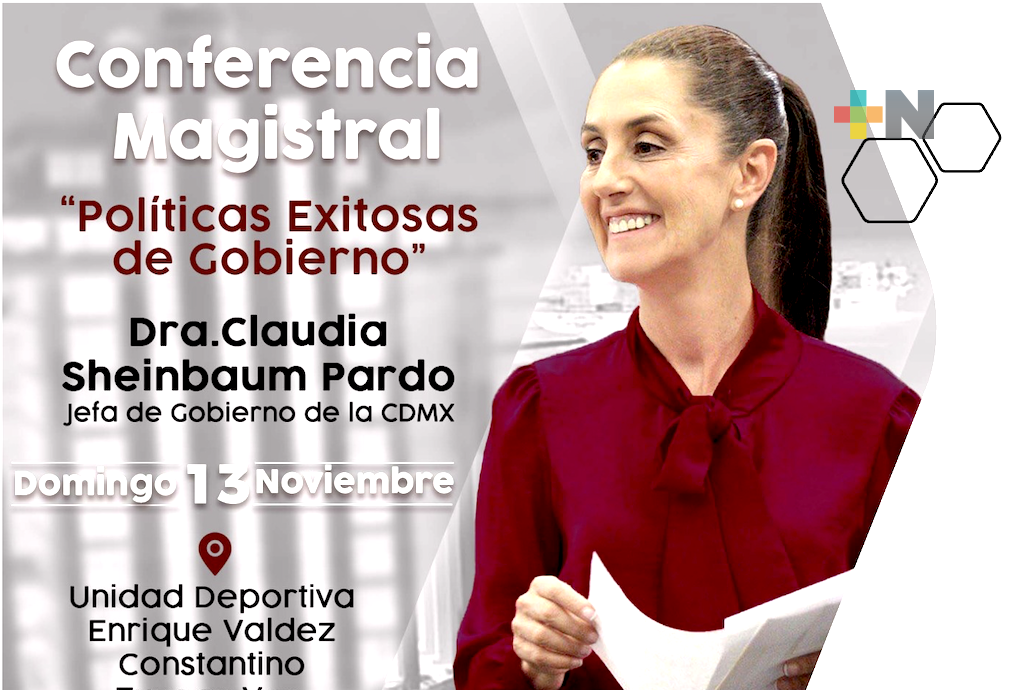 Claudia Sheinbaum brindará conferencia «Políticas exitosas de gobierno» en Tuxpan