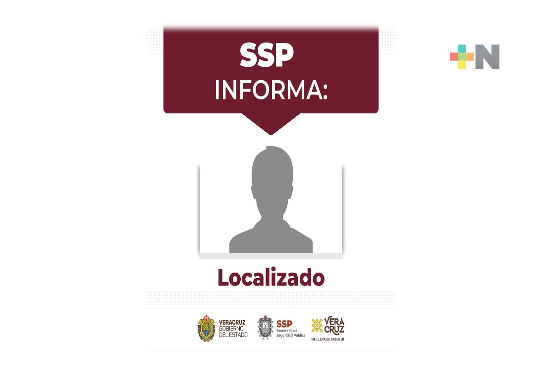Localiza SSP persona presunta víctima de secuestro virtual en Agua Dulce