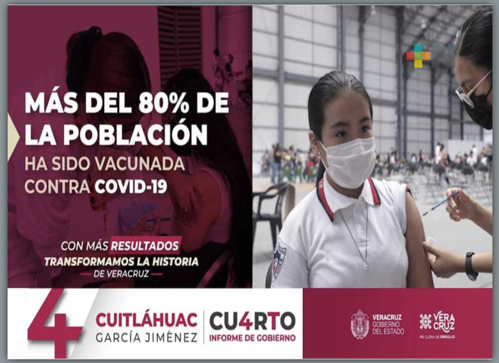 Más del 80 por ciento de la población veracruzana ha sido vacunada contra Covid-19: SS/Sesver