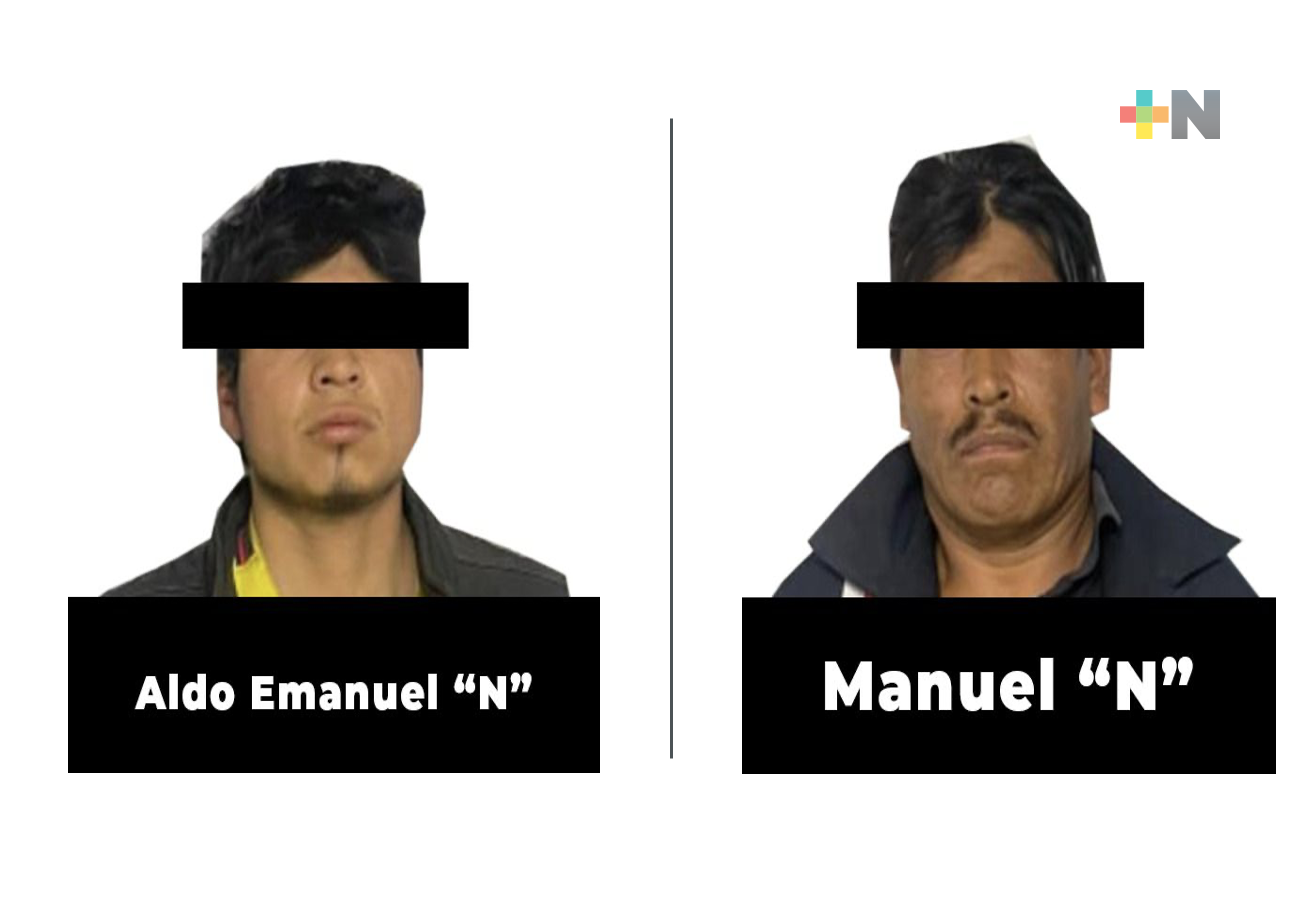 En Perote, captura SSP a dos individuos por delitos de extorsión y portación de arma de fuego