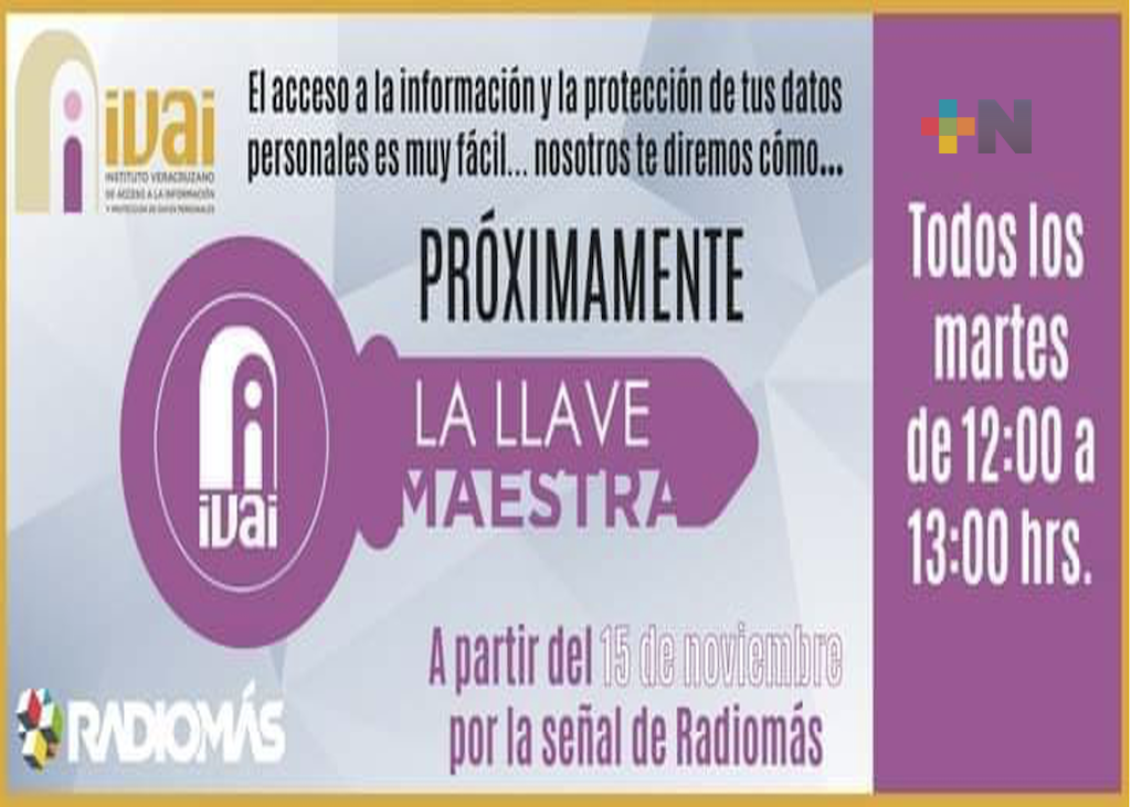 “La Llave Maestra”, nuevo programa sobre Transparencia se transmitirá en Radiomás