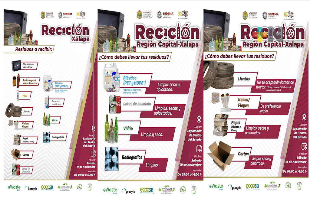 Trae tus residuos al segundo «Reciclón de Xalapa», este sábado