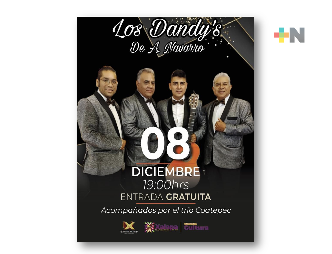 Los Dandy´s se presentarán en patio central del Ayuntamiento de Xalapa