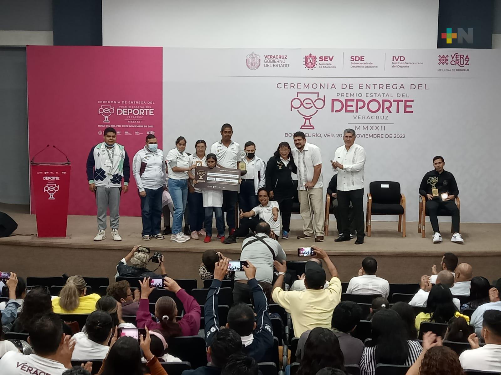 Entregan Premio Estatal del Deporte Veracruz 2022