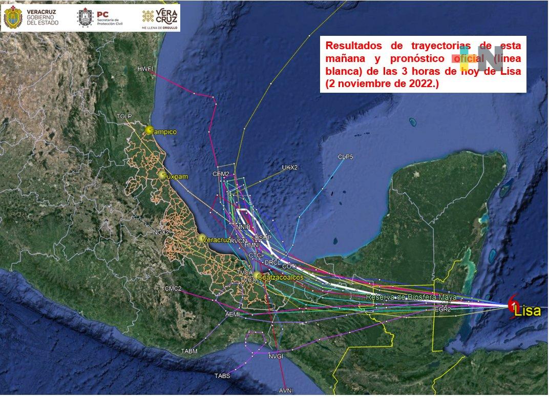Esta es la trayectoria del huracán Lisa, posible ingreso al sur de México este viernes