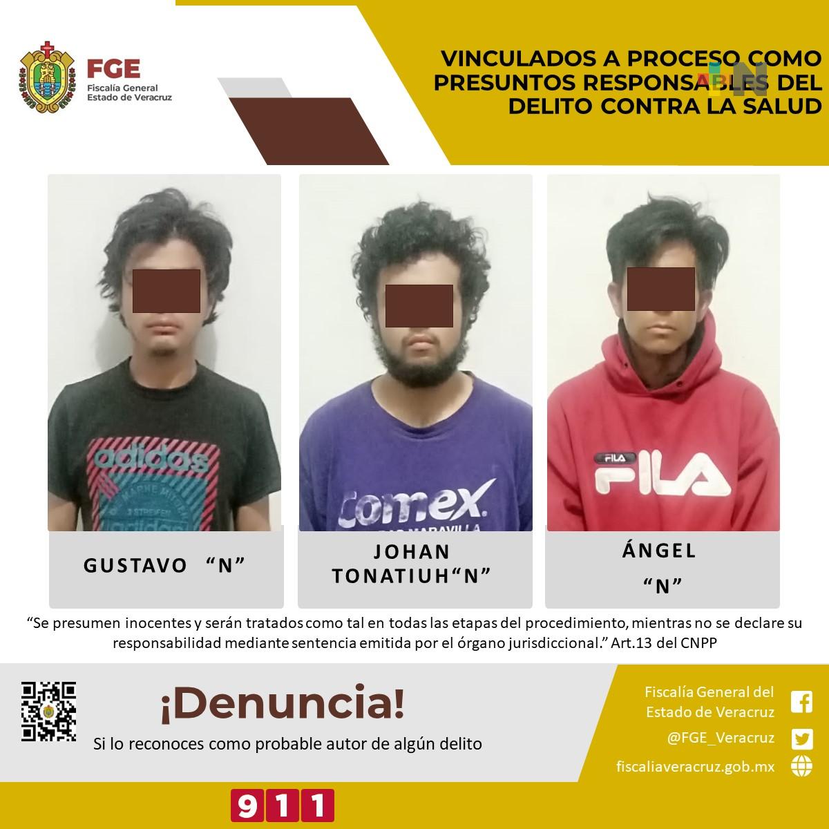 Vinculan a tres a proceso como presuntos responsables de delitos contra la salud
