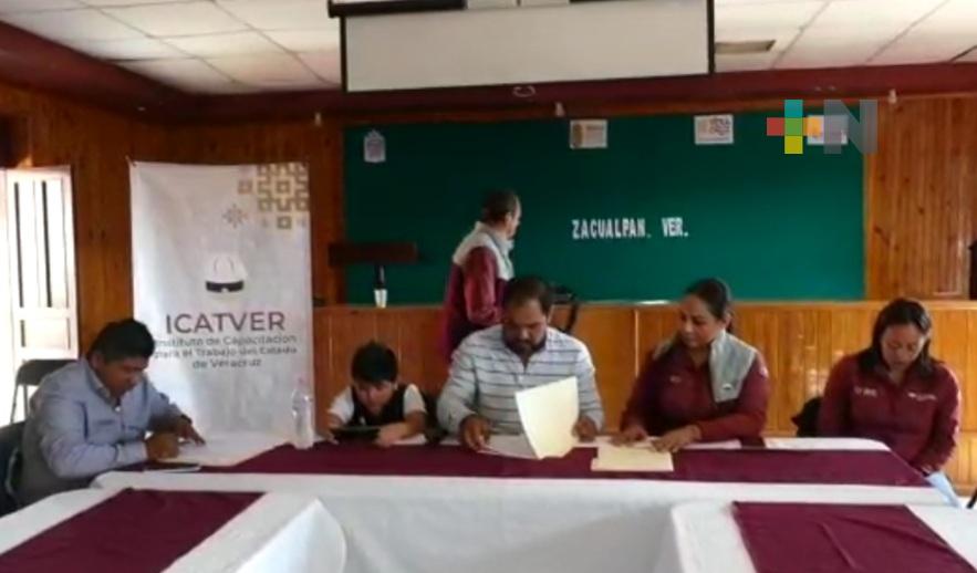 Icatver firmó convenio de colaboración con los municipios de Ilamatlán y Zacualpan