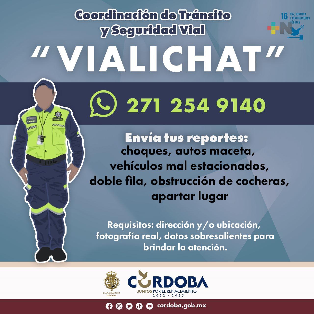 Tránsito municipal en Córdoba pone en marcha «Vialichat»