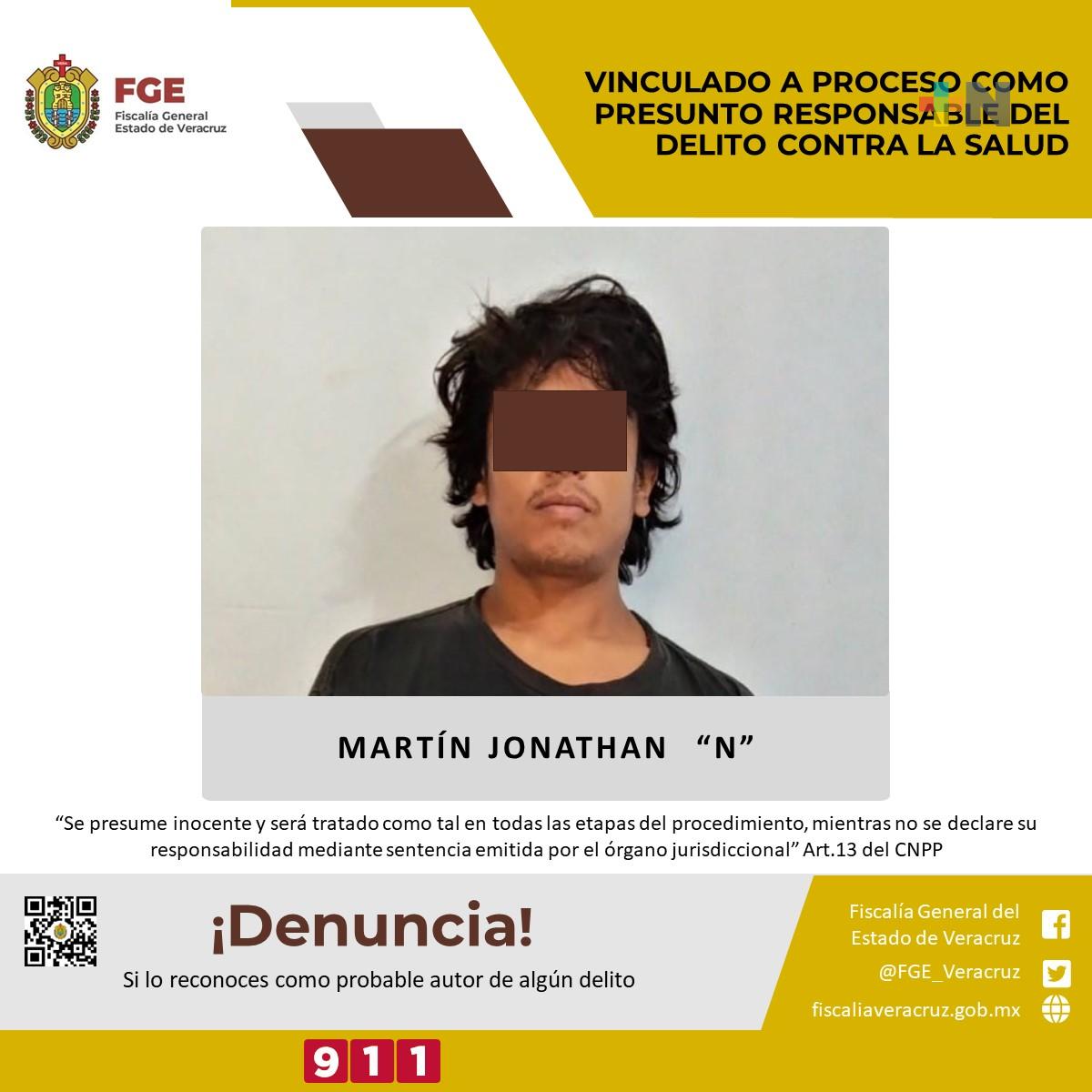 Vinculado a proceso como presunto responsable de delitos contra la salud