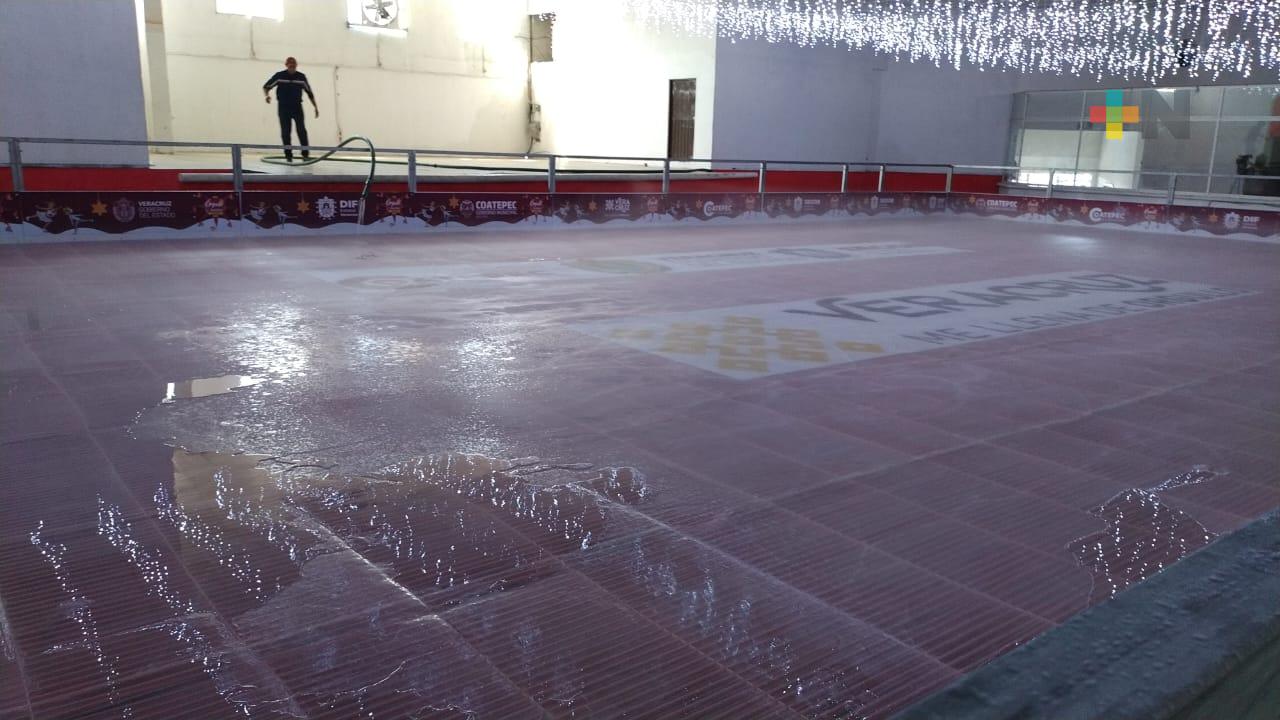 Este sábado inaugurarán la pista de hielo en Coatepec