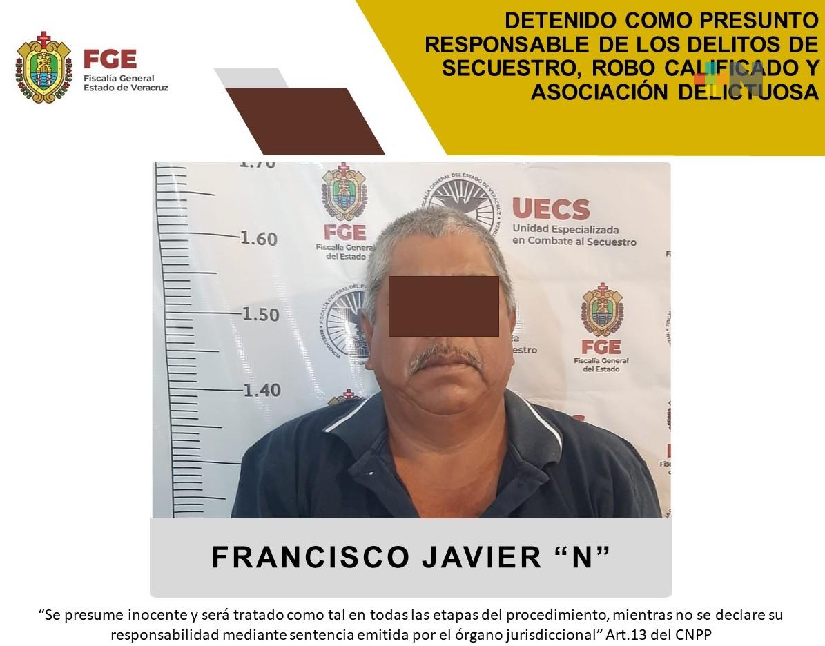 Francisco Javier «N» es detenido por secuestro, robo y asociación delictuosa
