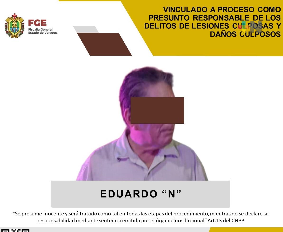 Eduardo «N» es vinculado a proceso por lesiones culposas y daños