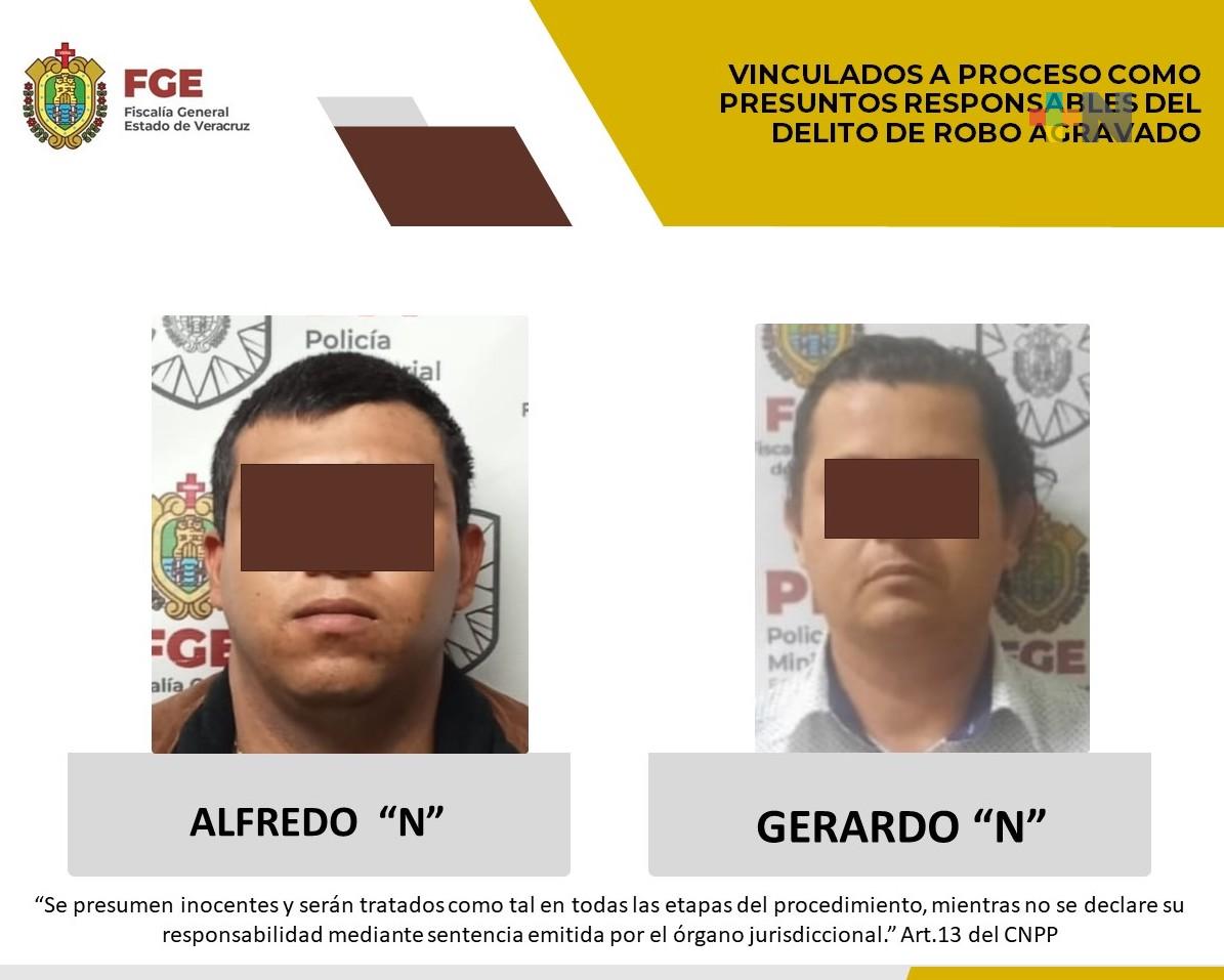 Alfredo «N» y Gerardo «N» vinculados a proceso por robo agravado