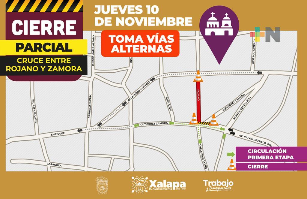Este jueves, cierre parcial a circulación en Rojano y Gutiérrez Zamora; de Xalapa