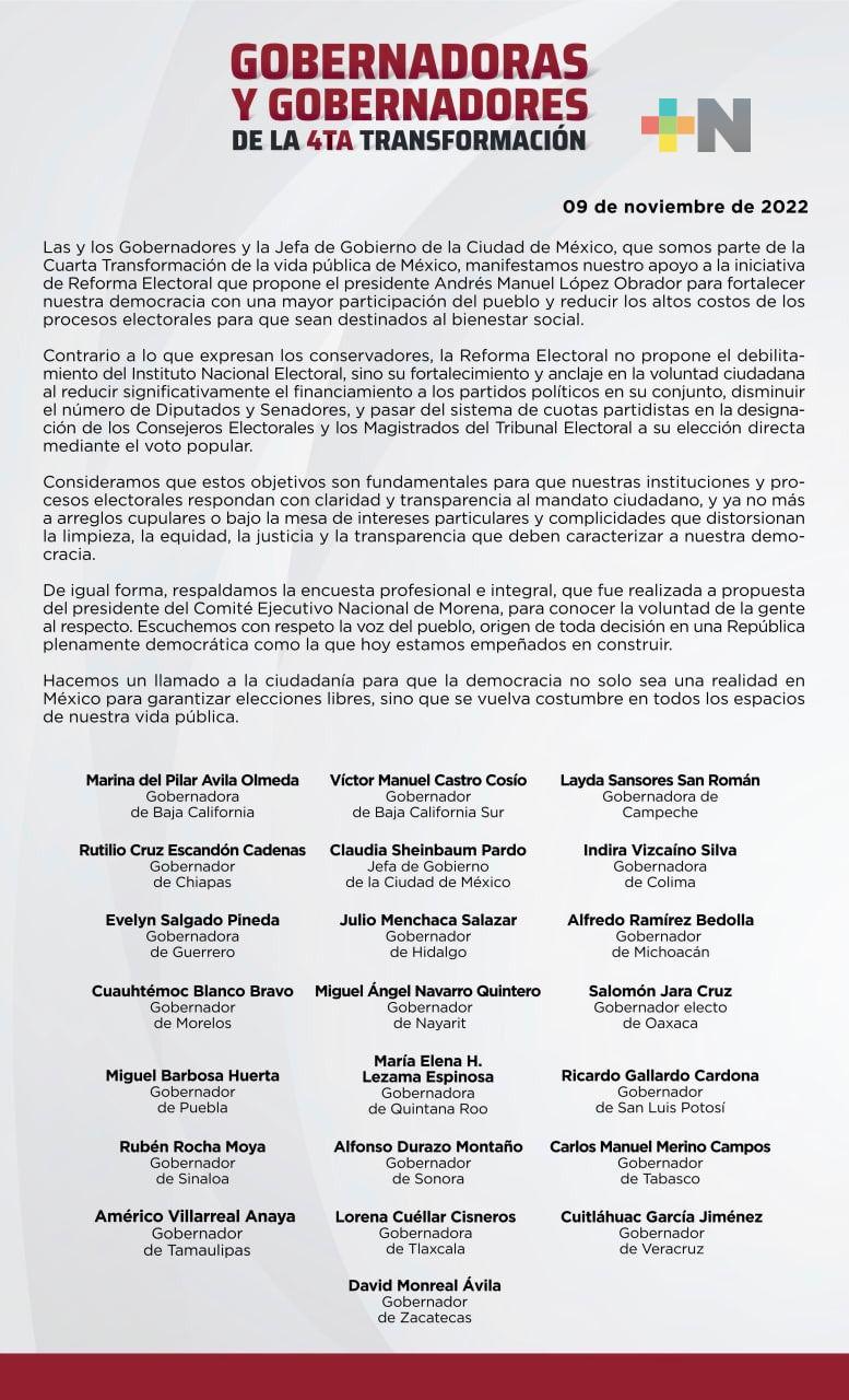 Reforma al INE es para fortalecer, eficientar y sea verdaderamente ciudadano: Cuitláhuac García