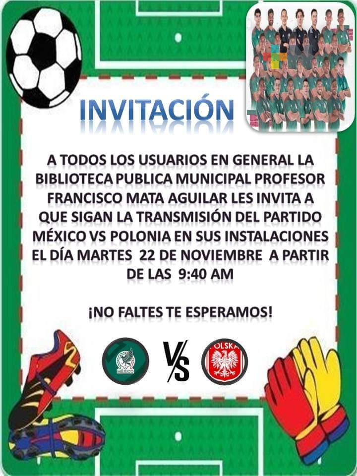 Se suma biblioteca pública de Coatza a fiebre mundialista