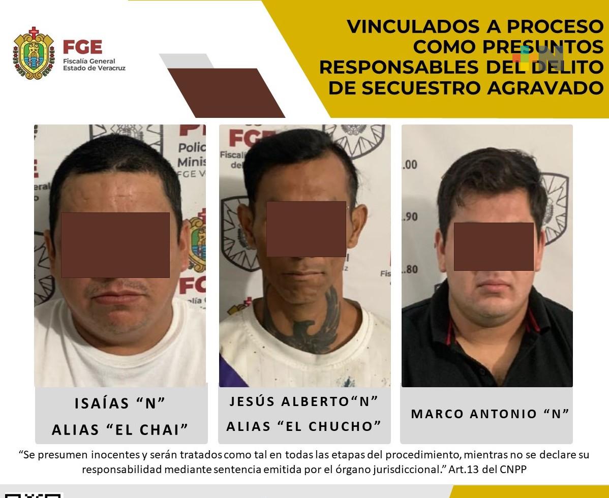 Marco Antonio “N”, Jesús Alberto “N” e Isaías «N» son vinculados a proceso por secuestro agravado