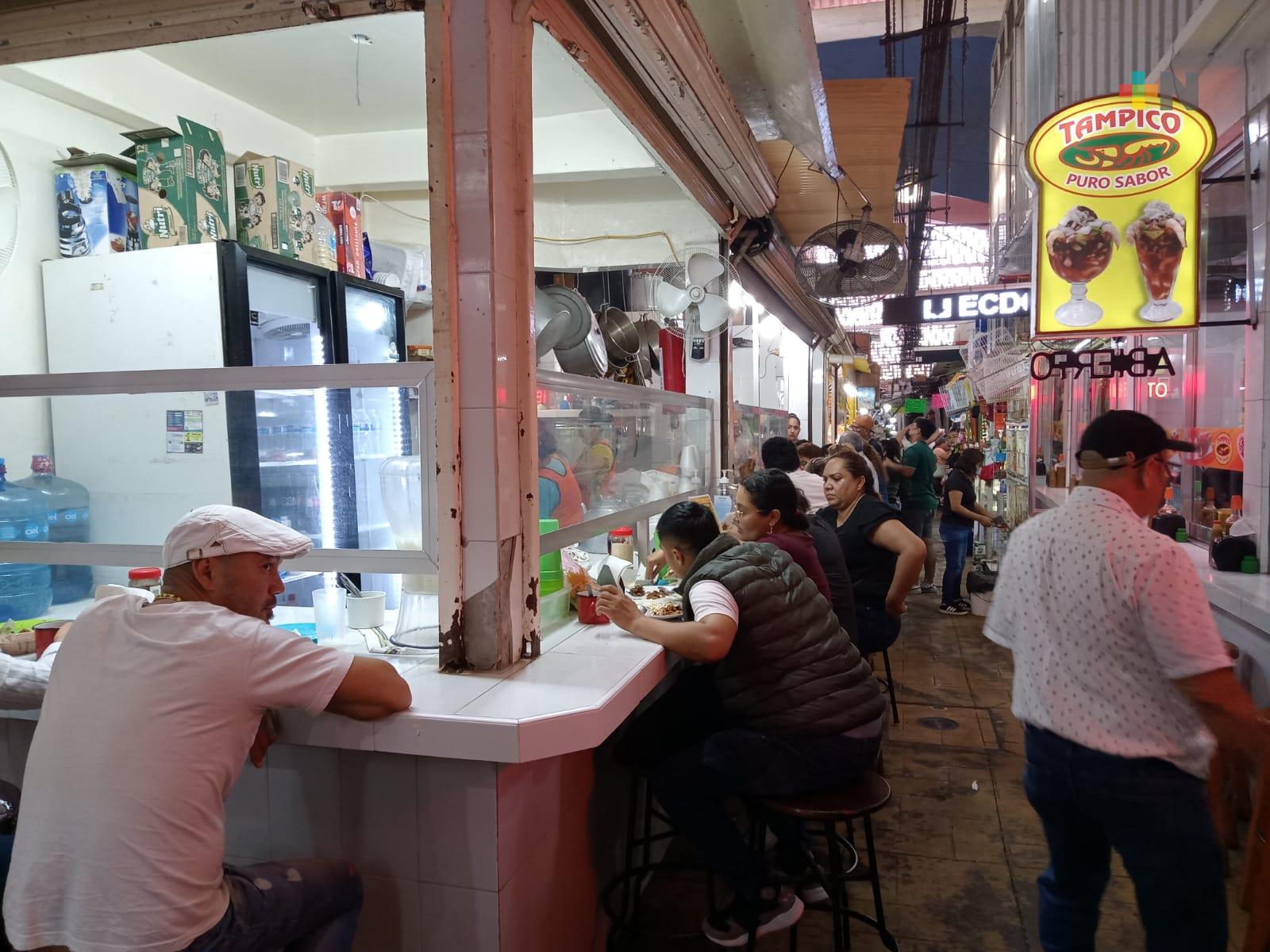 Área de alimentos del mercado Hidalgo de Veracruz registra repunte en ventas