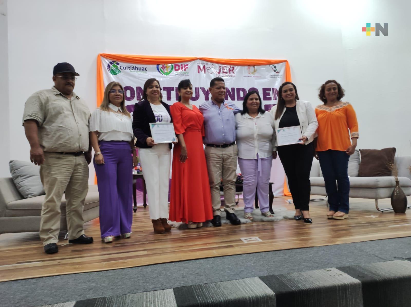 Realizan actividades para erradicar violencia contra la mujer en municipio de Cuitláhuac