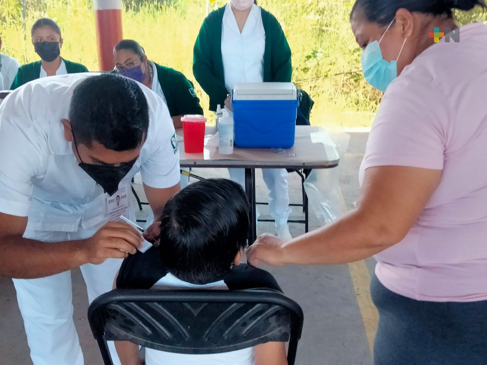Continúa vacunación antiCovid a menores de cinco a 11 años en municipio de Emiliano Zapata