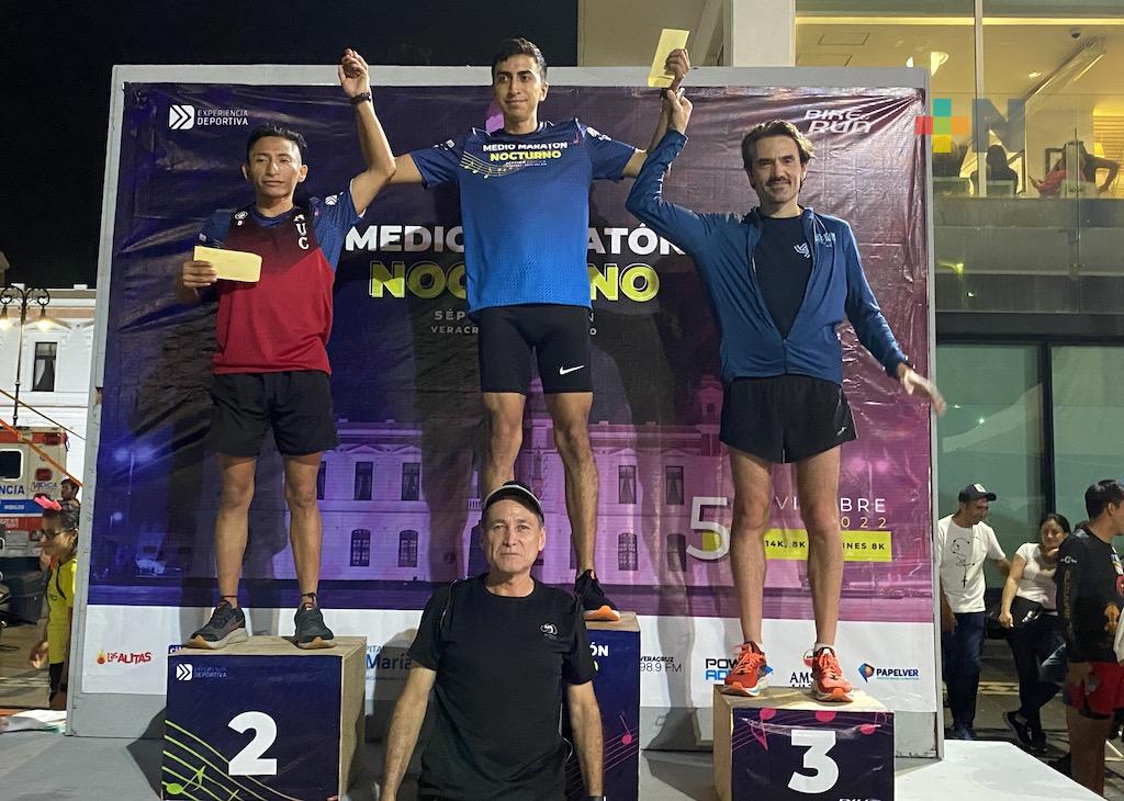 Alejandra Rodríguez y Carlos Gamboa ganan el Medio Maratón Nocturno