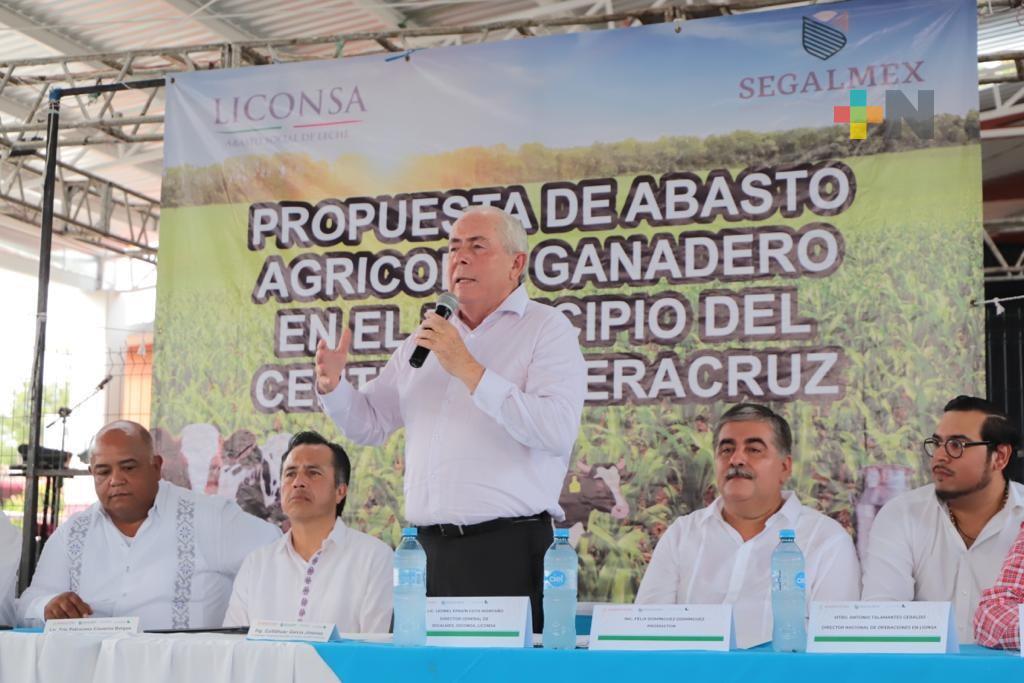 Firma Segalmex-Liconsa convenio con Gobierno de Veracruz para aumentar producción de leche