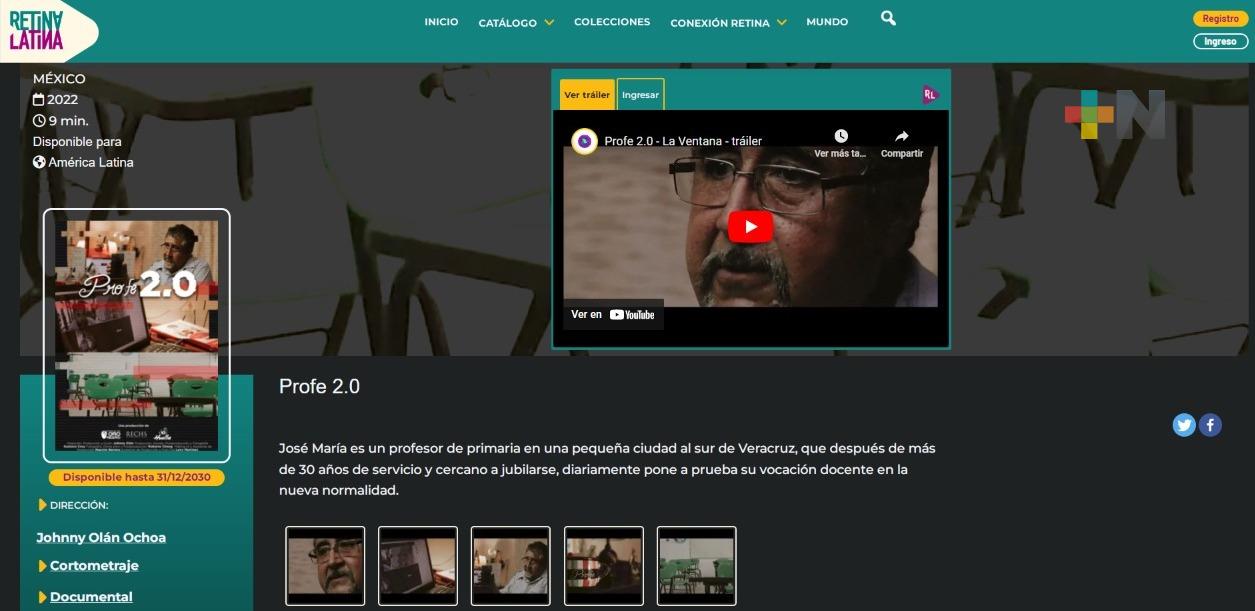 «El Profe 2.0» presente en Festival Itinerante de Cortometrajes «La Ventana»