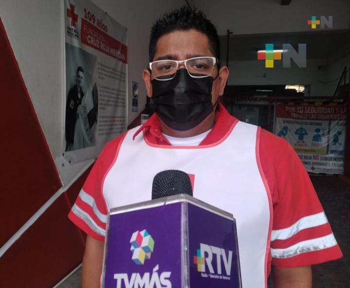 Cruz Roja atendió en Navidad, 15 servicios de emergencia